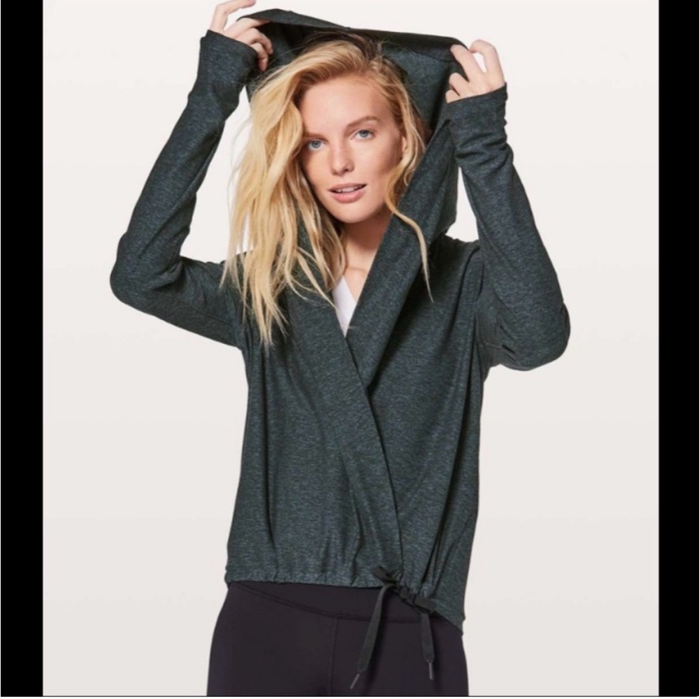 Lululemon Ready to Rulu wrap cardigan Teal Size 8 EUC